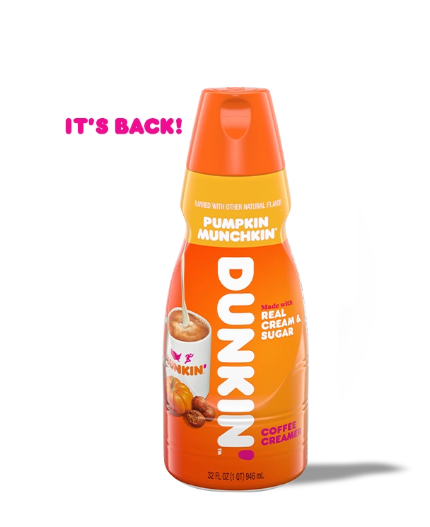  Dunkin’ PUMPKIN MUNCHKIN™ Coffee Creamer 32 FL OZ